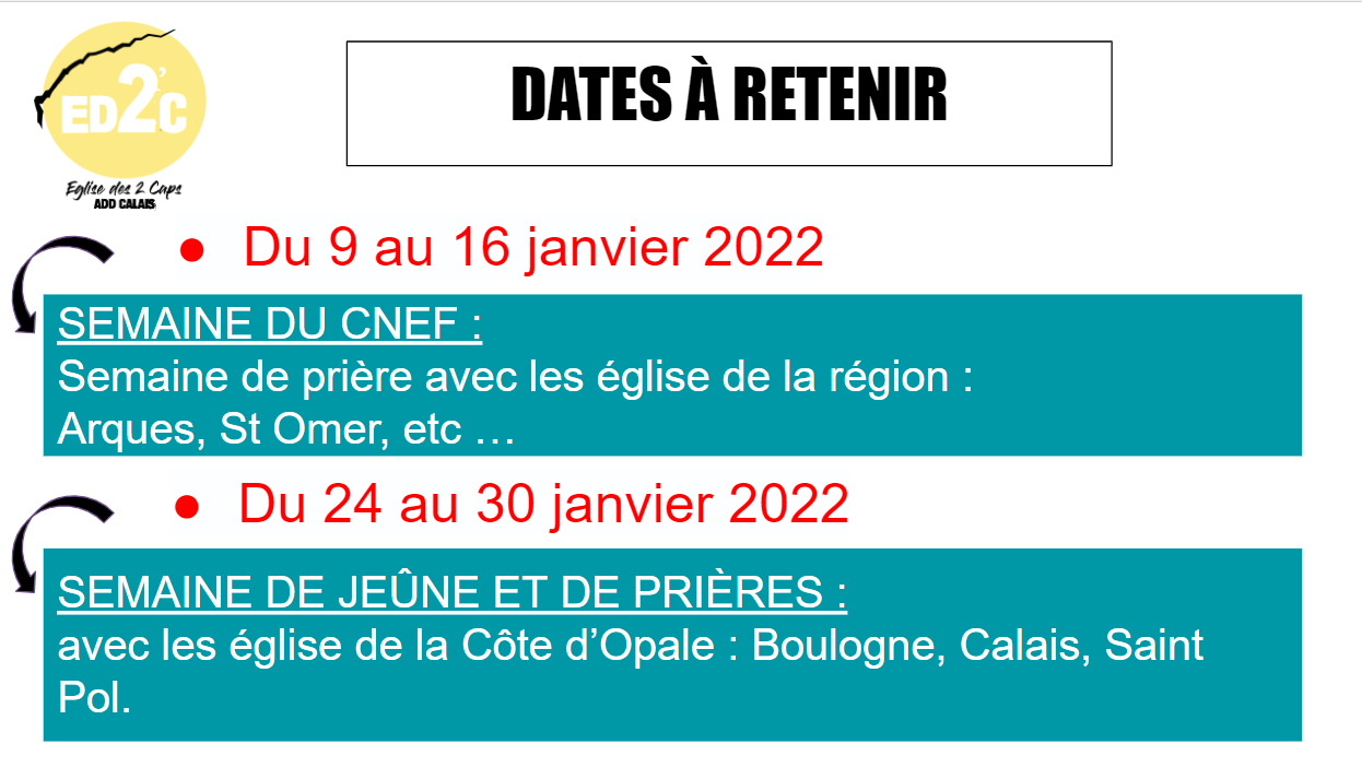 Featured image for “Date à retenir Janvier 2022”
